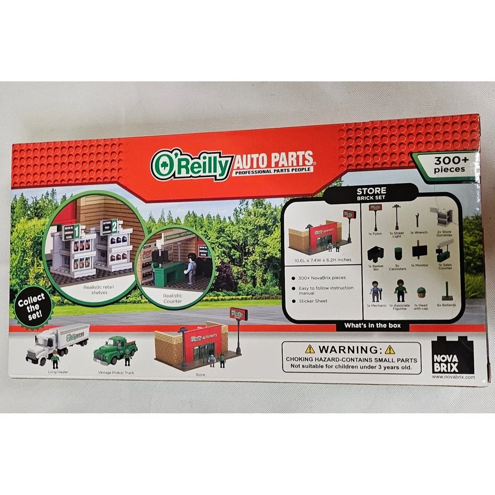 NovaBrix O'Reilly Auto Parts Store Building Brick Set 300+ Pcs OAP1002‎ New